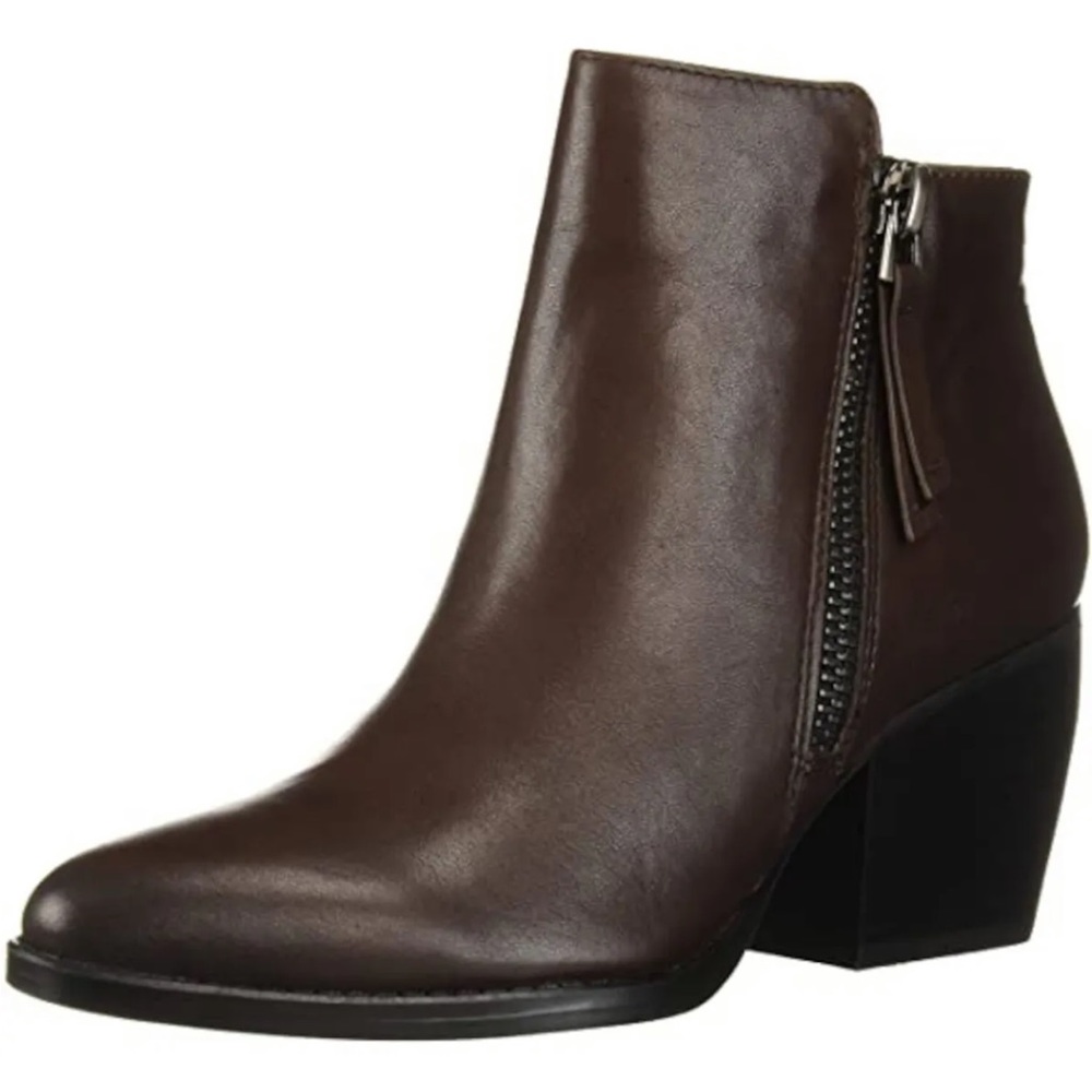 Naturalizer Rooney brown leather pointed toe ankle booties | Sz 9